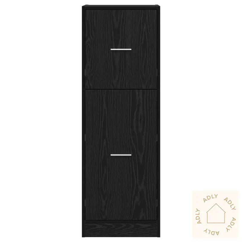 Apothecary Cabinet Svart Eik 40X41X118 Cm Konstruert Tre