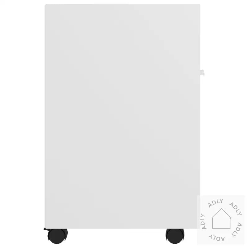 Sideskap Med Hjul Hvit 33X38X60 Cm Konstruert Tre