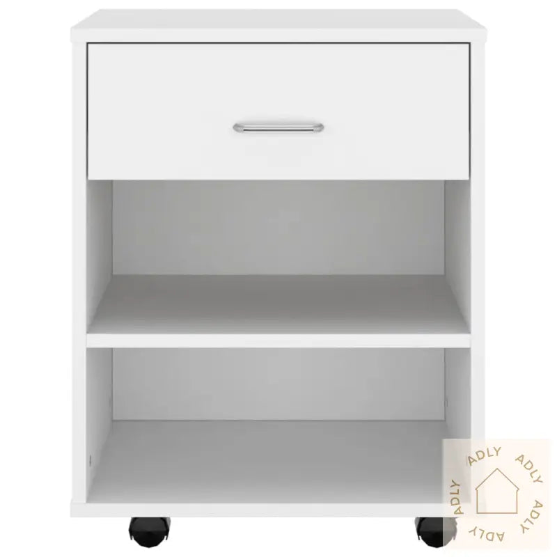 Rulleskap Hvit 46X36X59 Cm Konstruert Tre