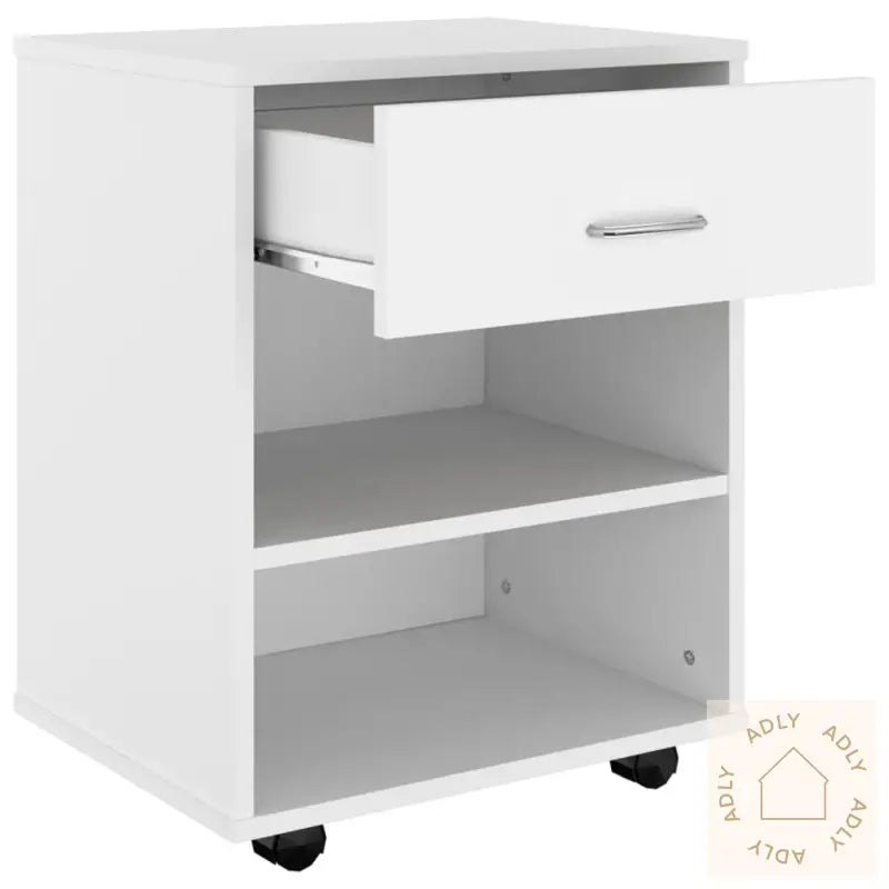 Rulleskap Hvit 46X36X59 Cm Konstruert Tre