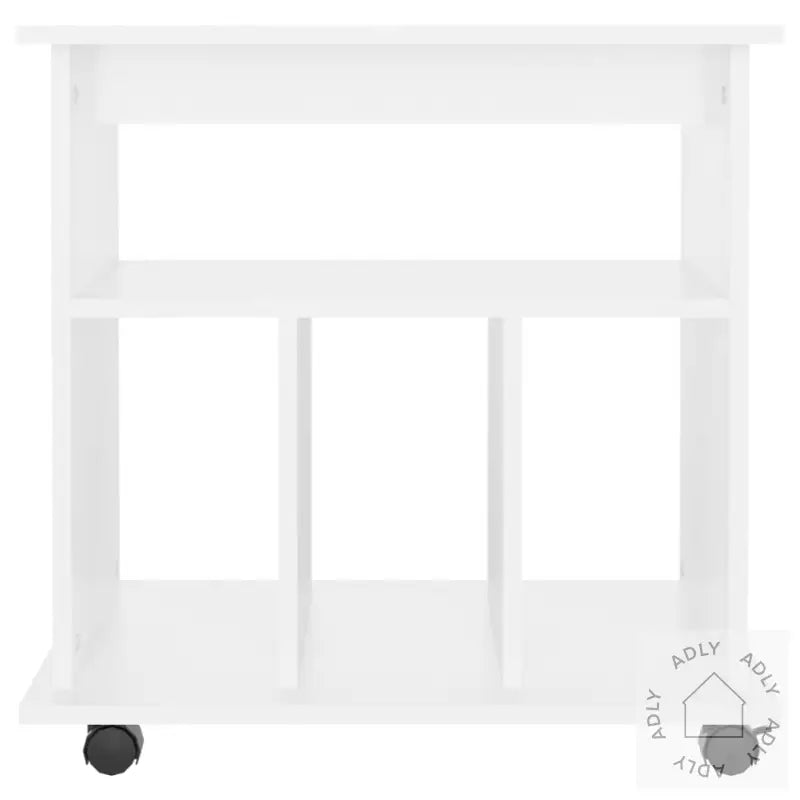 Rulleskap Hvit 60X45X60 Cm Konstruert Tre