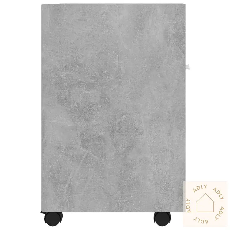 Sideskap Med Hjul Betonggrå 33X38X60 Cm Konstruert Tre