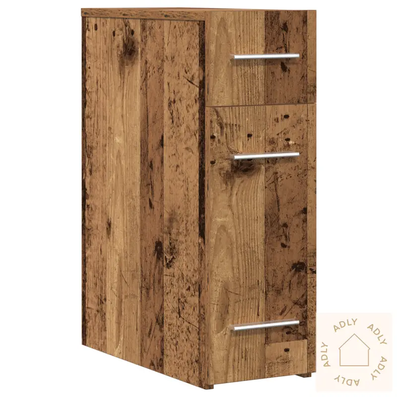 Apoteker Skap I Gammelt Tre 20X45,5X60 Cm Laget Av Konstruert Tre
