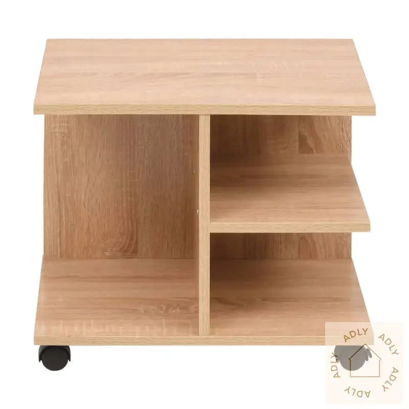 Rullende Hylle 50X35X42 Cm Eik