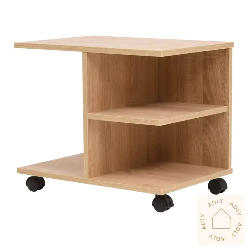Rullende Hylle 50X35X42 Cm Eik