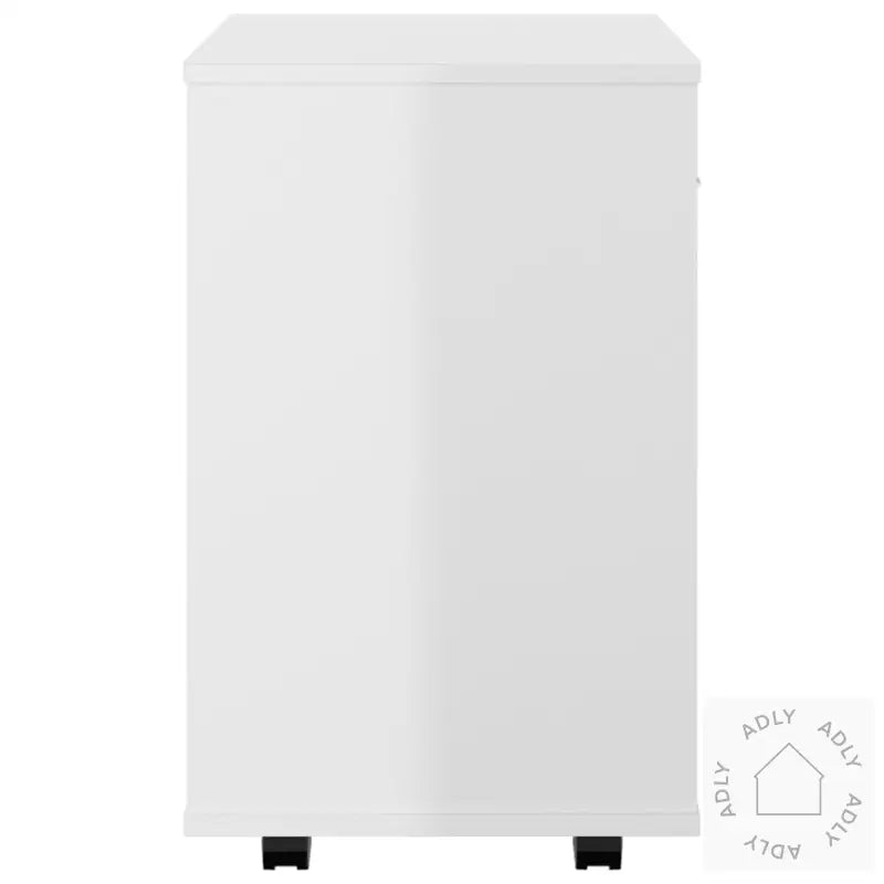 Rulleskap Høyglans Hvit 46X36X59 Cm Konstruert Tre