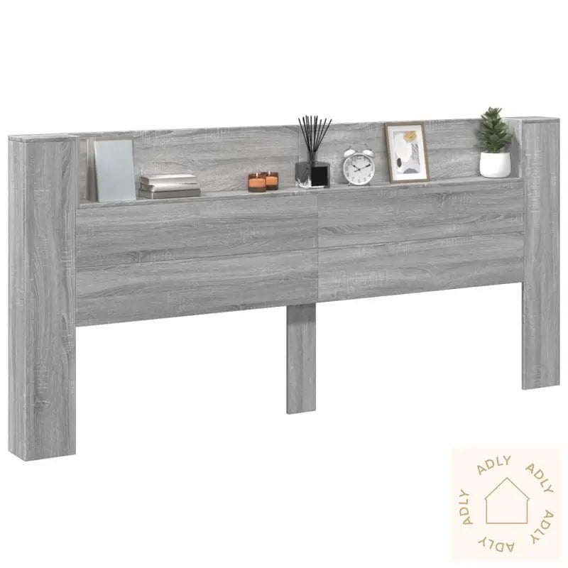 Hodegavl Skap Med Led Grå Sonoma 220X16,5X103,5 Cm