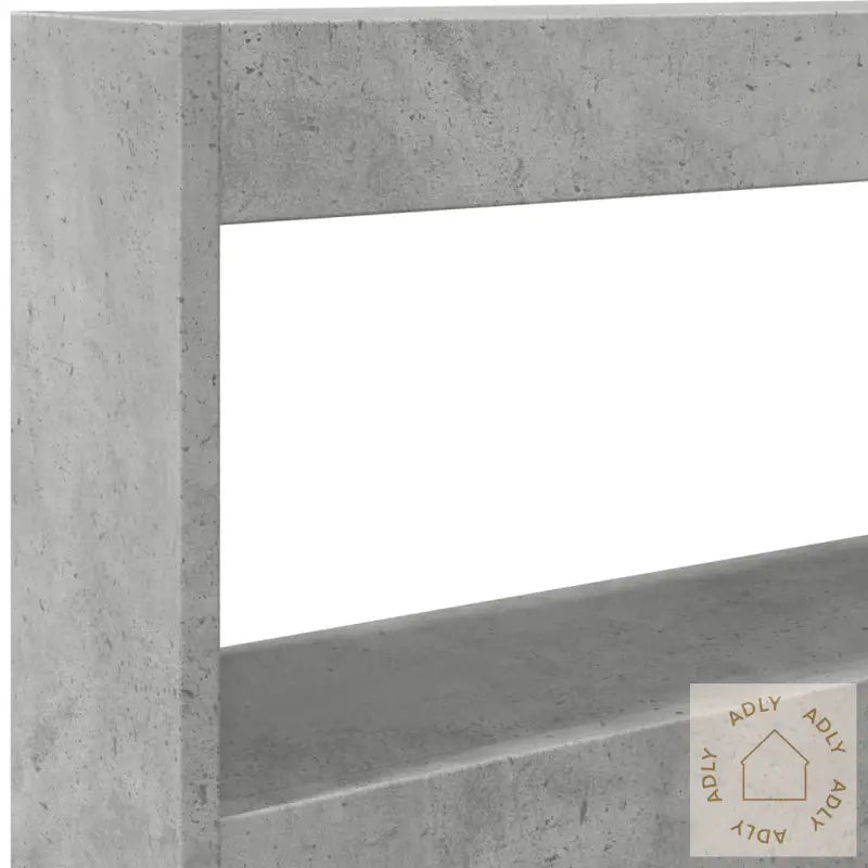Hodegavl Skap Med Led Betonggrå 100X17X102 Cm