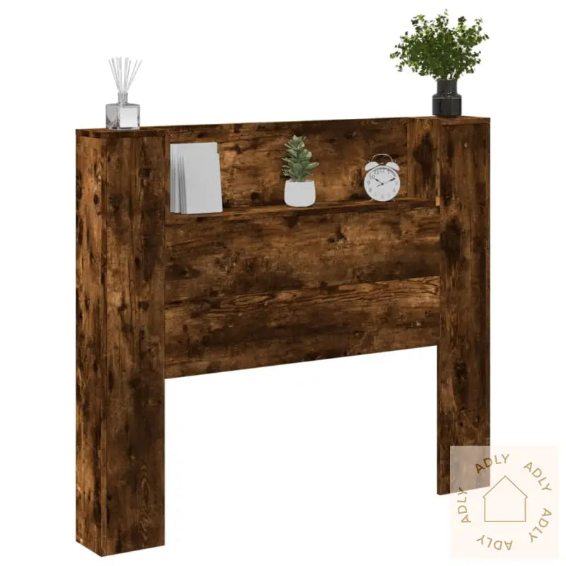 Hodegavl Skap Med Led Røkt Eik 120X16,5X103,5 Cm