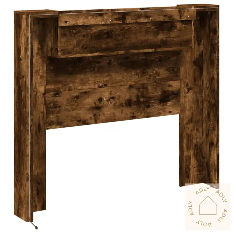 Hodegavl Skap Med Led Røkt Eik 120X16,5X103,5 Cm