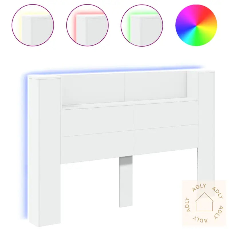 Hodegavl Skap Med Led Hvit 160X16,5X103,5 Cm