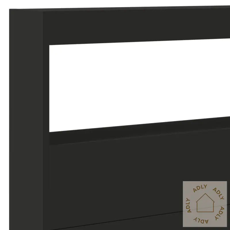 Hodegavl Skap Med Led Svart 220X17X102 Cm