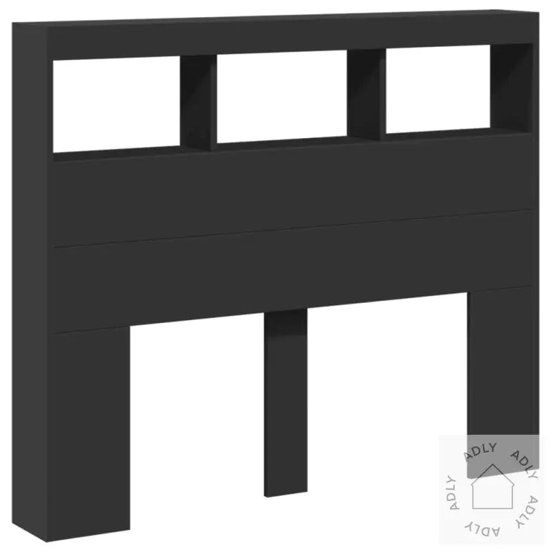 Hodegavl Skap Med Led Svart 120X17X102 Cm