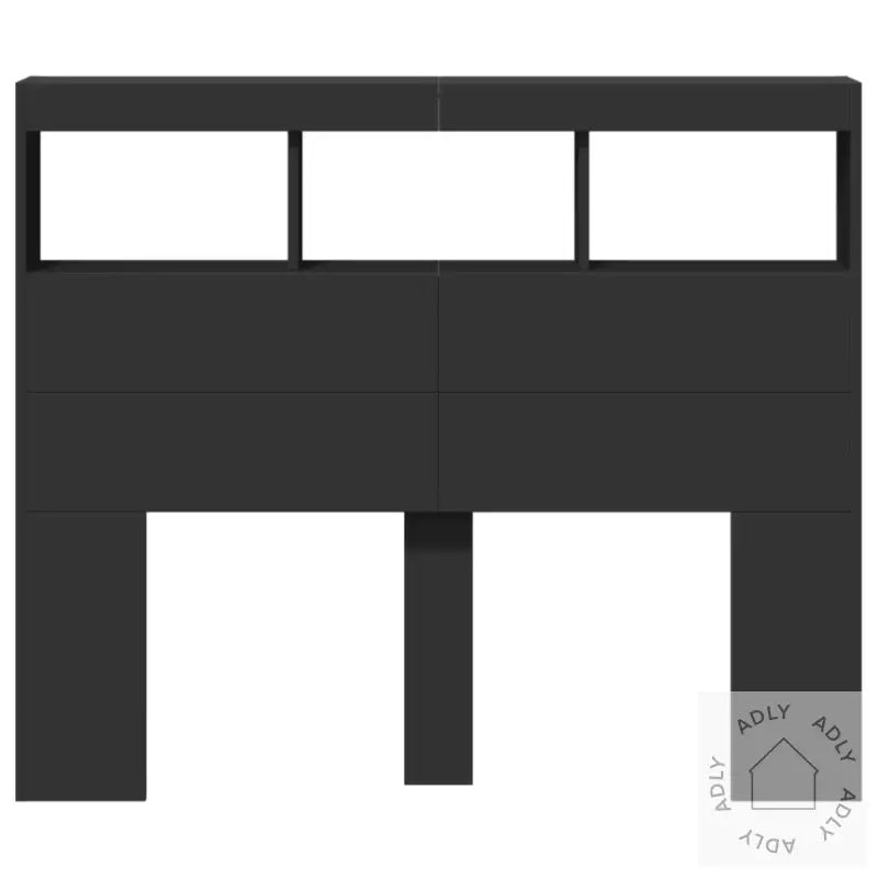 Hodegavl Skap Med Led Svart 120X17X102 Cm