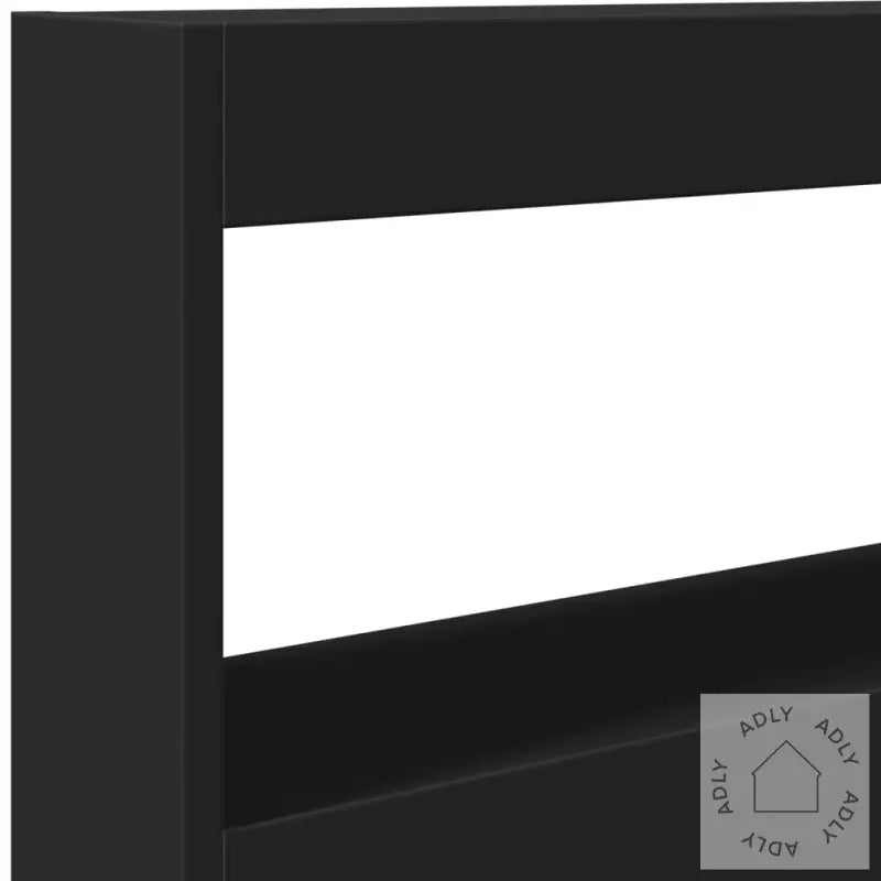 Hodegavl Skap Med Led Svart 120X17X102 Cm