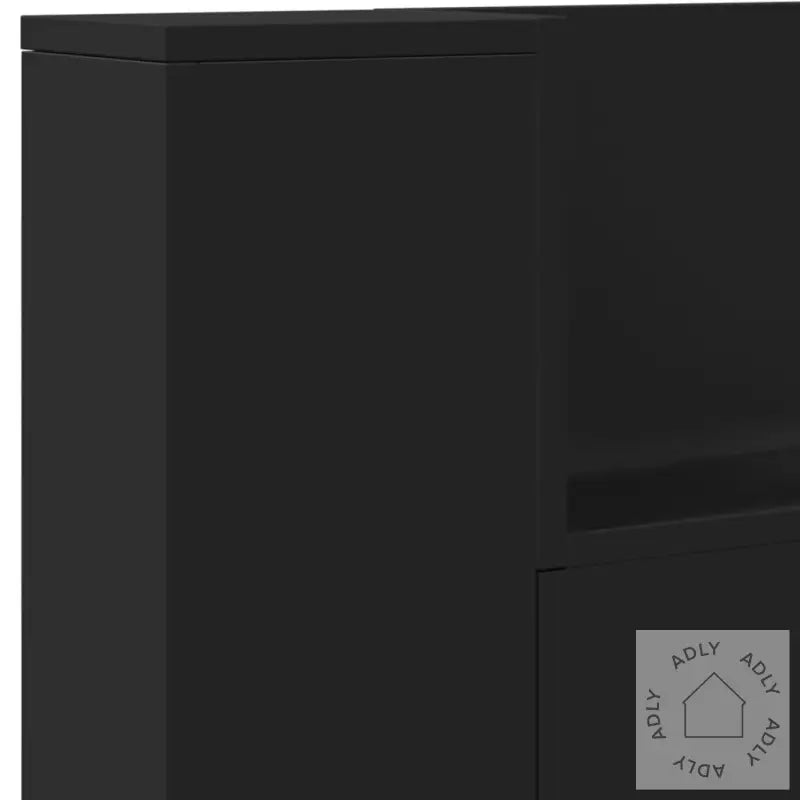 Hodegavl Skap Med Led Svart 220X16,5X103,5 Cm