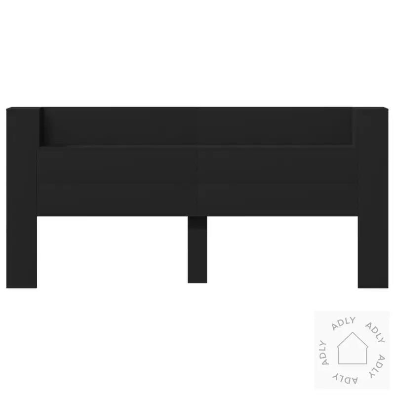 Hodegavl Skap Med Led Svart 220X16,5X103,5 Cm
