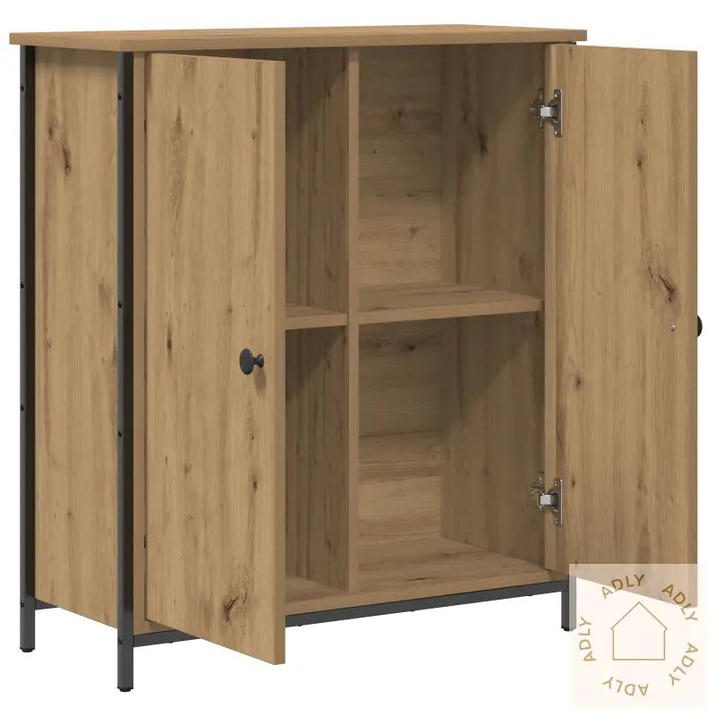 Sideboard Artisan Eik 70X30X80 Cm Konstruert Tre Og Stål