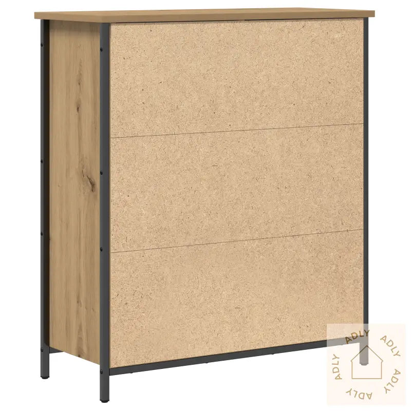 Sideboard Artisan Eik 70X30X80 Cm Konstruert Tre Og Stål