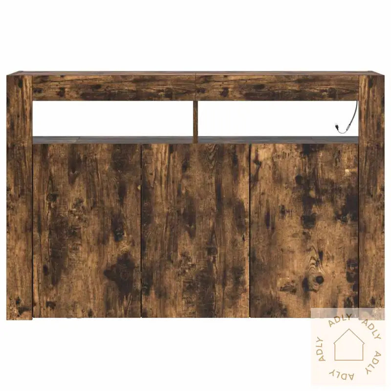 Sideboard Røyket Eik Konstruert Tre 116 X 30 X 75 Cm