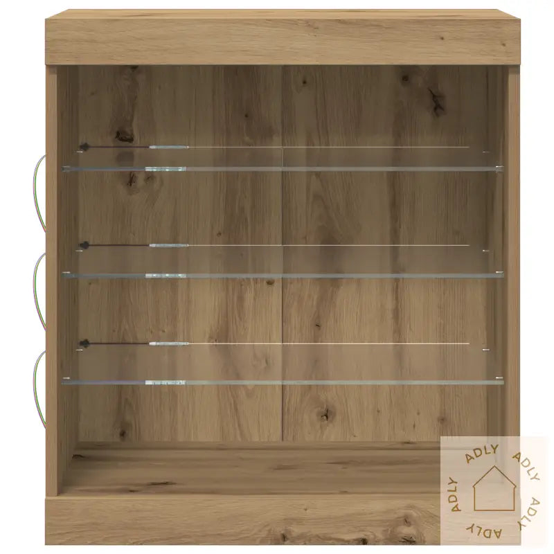 Sideboard Med Led Lys Artisan Eik 60,5X37X67 Cm