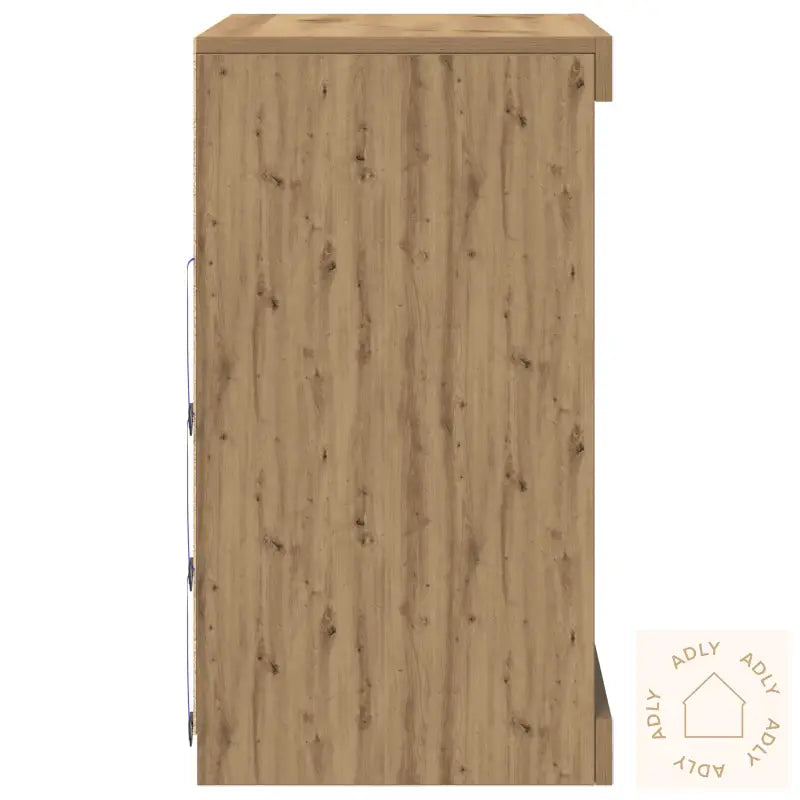 Sideboard Med Led Lys Artisan Eik 60,5X37X67 Cm