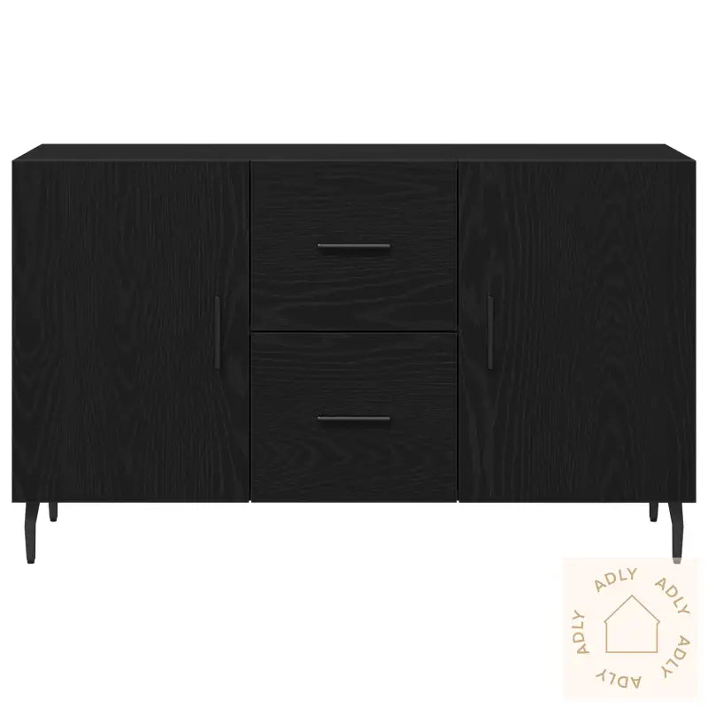 Sideboard Sort Eik 100X36X60 Cm Ingeniørfat