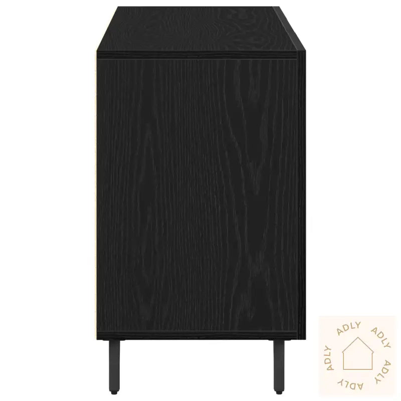 Sideboard Sort Eik 100X36X60 Cm Ingeniørfat