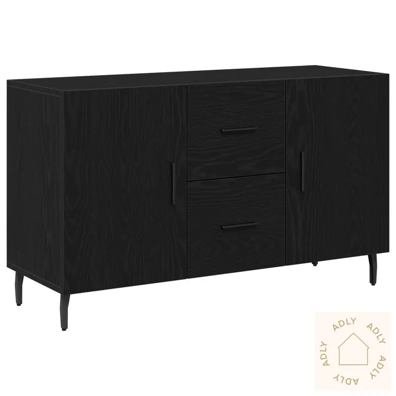 Sideboard Sort Eik 100X36X60 Cm Ingeniørfat