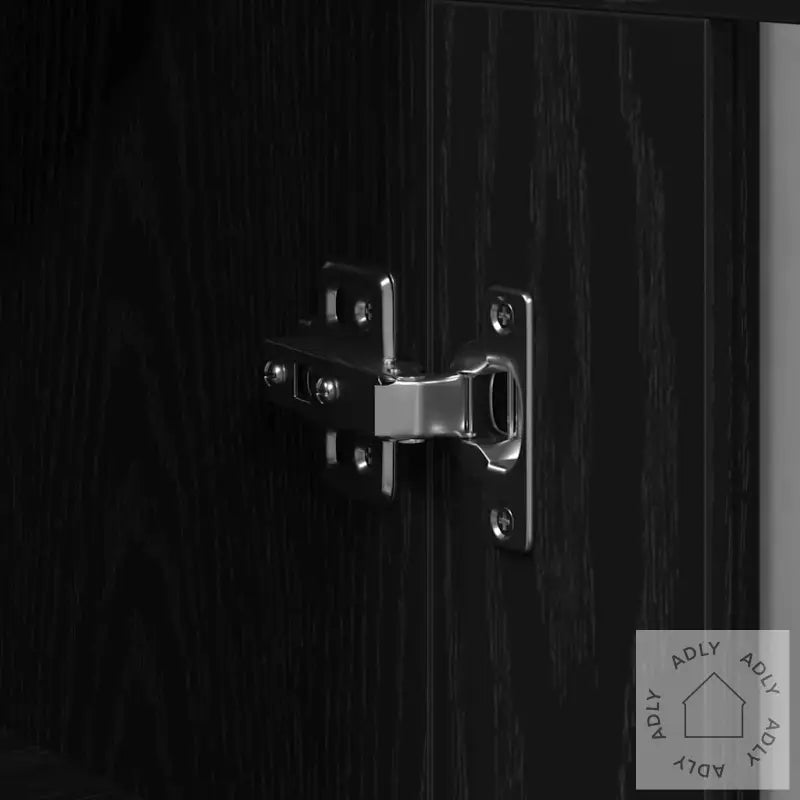 Sideboard Med Veggskap Sort Eik Flislagt Tre