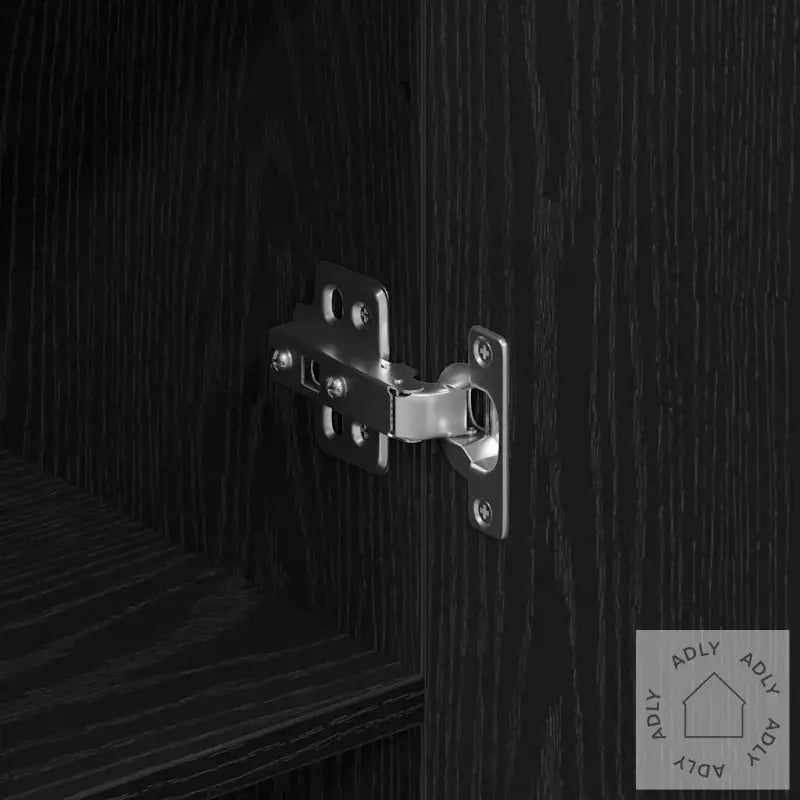 Sideboard Med Veggskap Sort Eik Flislagt Tre