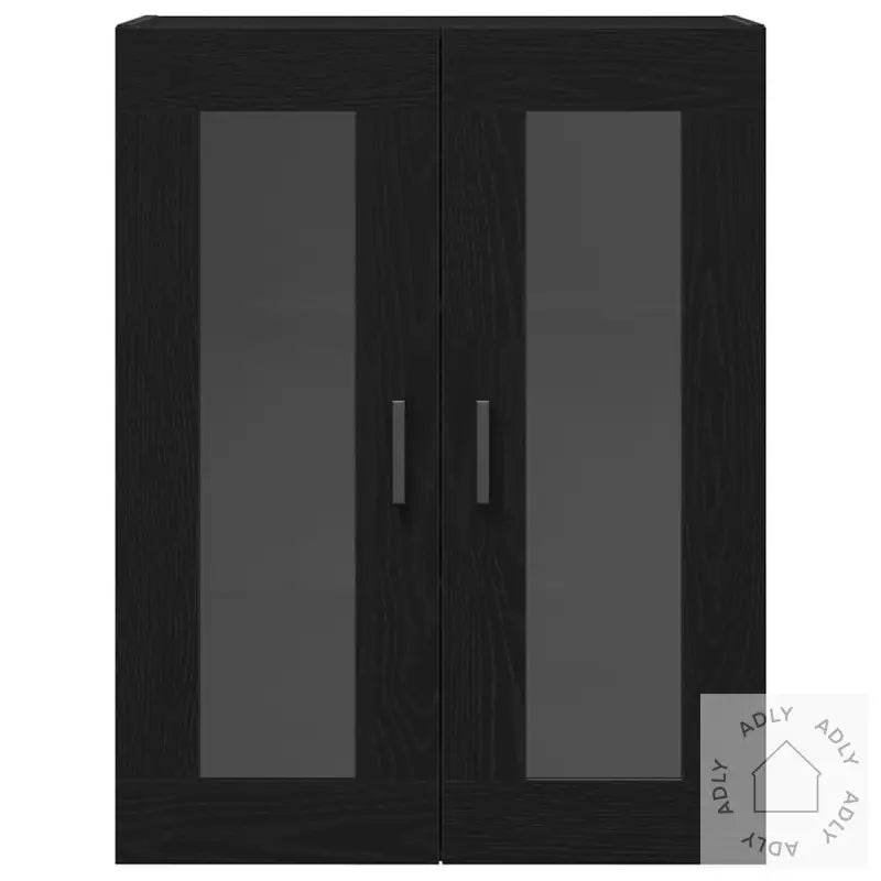 Sideboard Med Veggskap Sort Eik Flislagt Tre