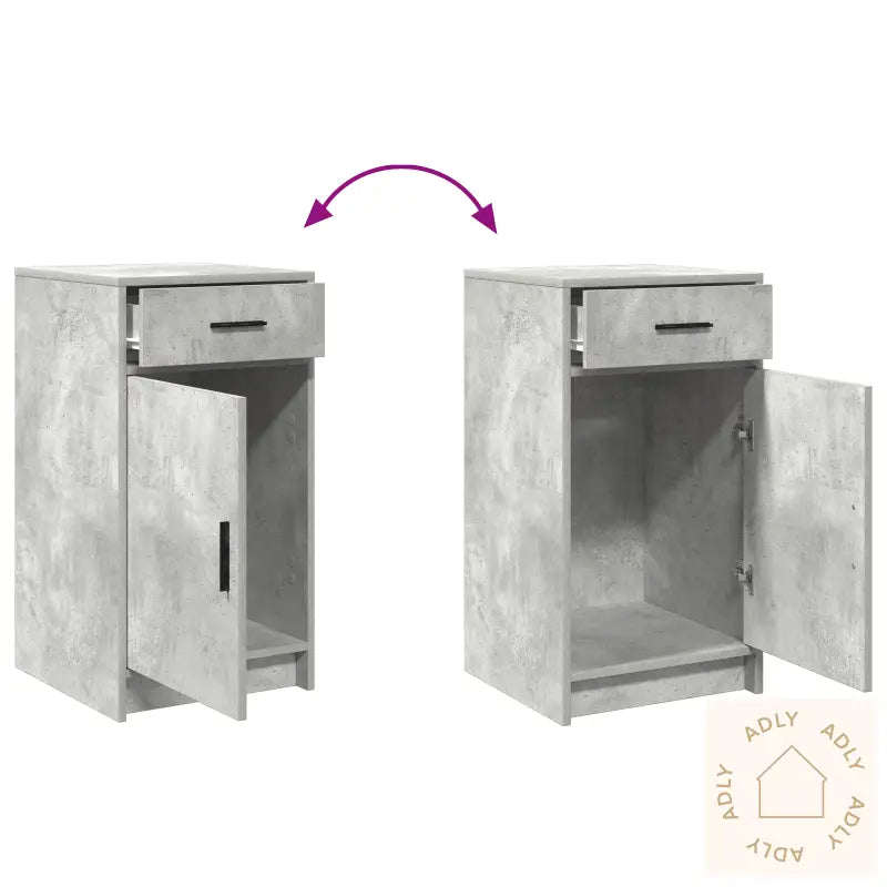 Sideboard Betonggrå 40X41X75 Cm Konstruert Tre