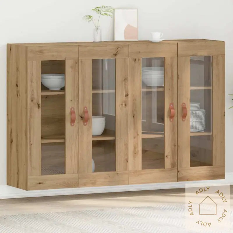 Vegghengteskap 2 Stk Artisan Eik 69,5 X 34 X 90 Cm - Laget Av Ingeniørtre.