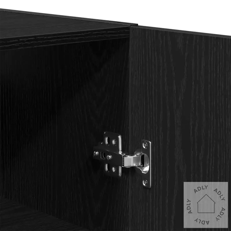 Kabinett 2 Stk Svart Eik 69,5X34X180 Cm Konstruert Tre
