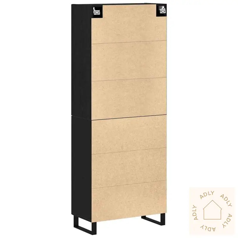 Kabinett 2 Stk Svart Eik 69,5X34X180 Cm Konstruert Tre