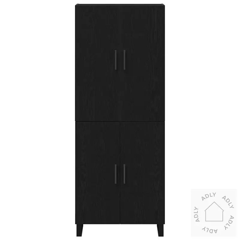 Kabinett 2 Stk Svart Eik 69,5X34X180 Cm Konstruert Tre