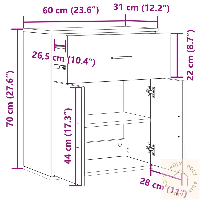 Serviesskap Gammelt Tre 60 X 31 X 70 Cm Konstruert Tre