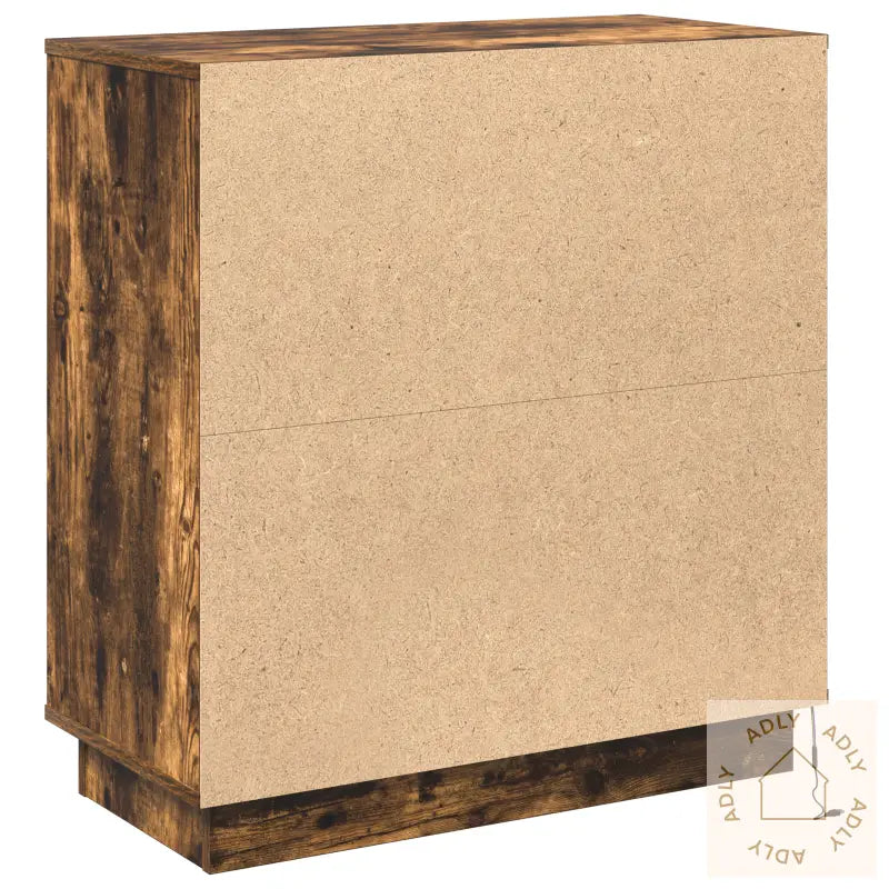 Sideboard Med Led Røkt Eik 71X34,5X75 Cm Konstruert Tre
