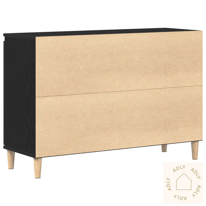 Skap I Svart Eik 101X35X60 Cm, Laget Av Konstruert Tre
