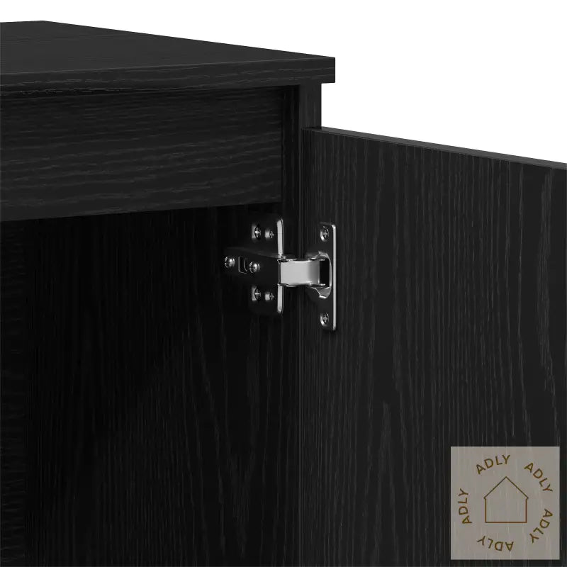 Skap I Svart Eik 101X35X60 Cm, Laget Av Konstruert Tre