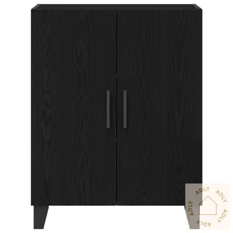 Sideboard Svart Eik 69,5X34X90 Cm Konstruert Tre