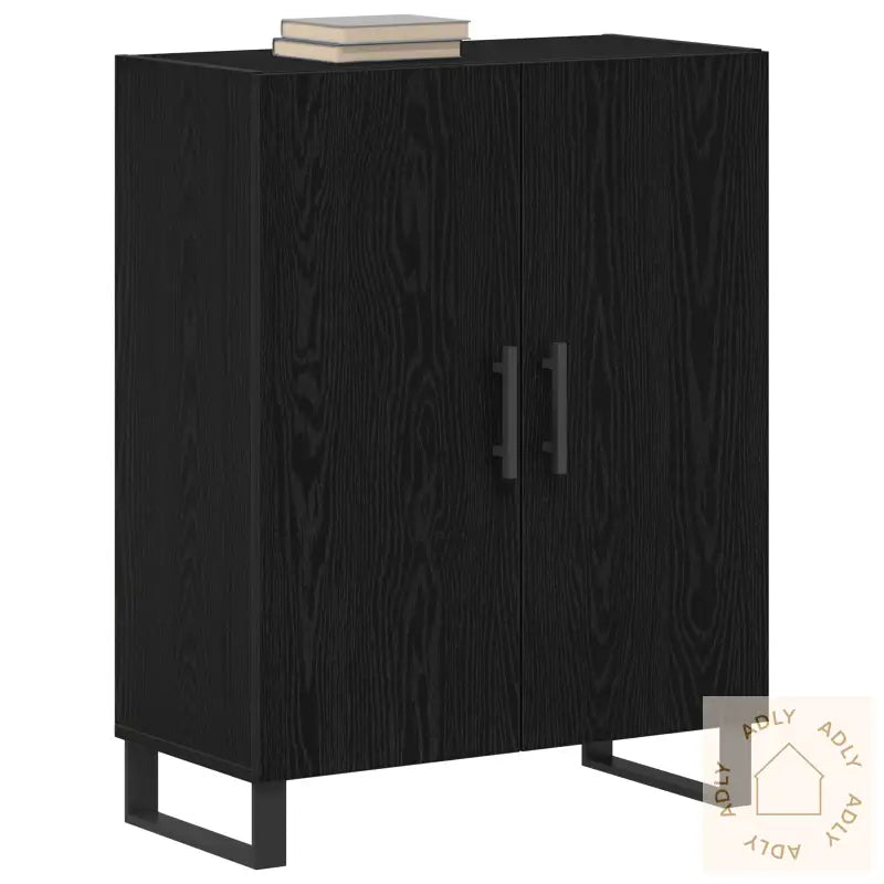 Sideboard Svart Eik 69,5X34X90 Cm Konstruert Tre