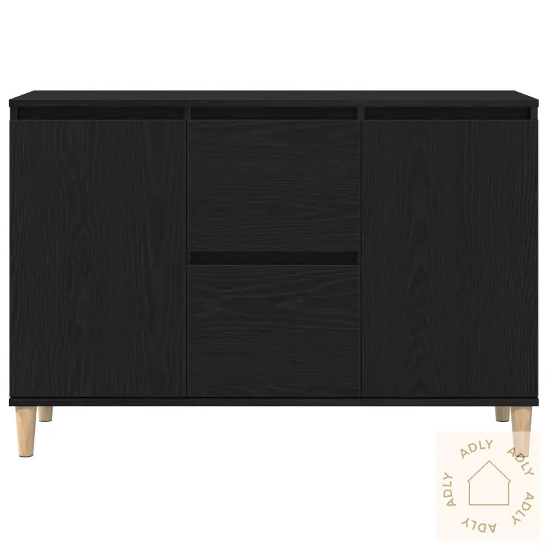 Skap I Svart Eik 101X35X60 Cm, Laget Av Konstruert Tre