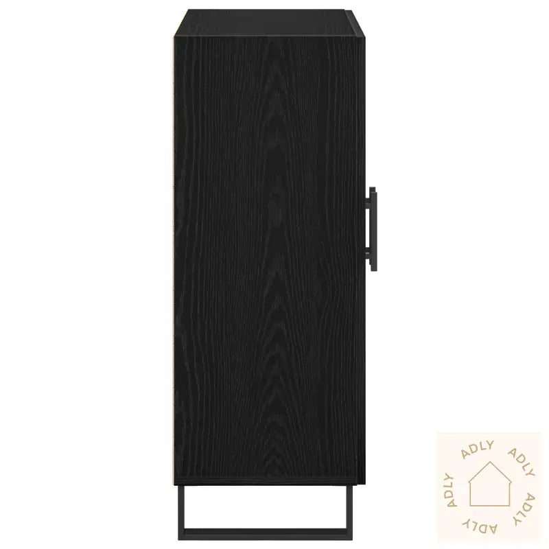 Sideboard Svart Eik 69,5X34X90 Cm Konstruert Tre