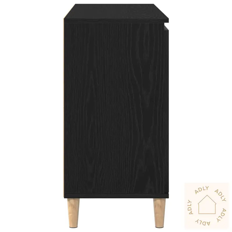 Skap I Svart Eik 101X35X60 Cm, Laget Av Konstruert Tre