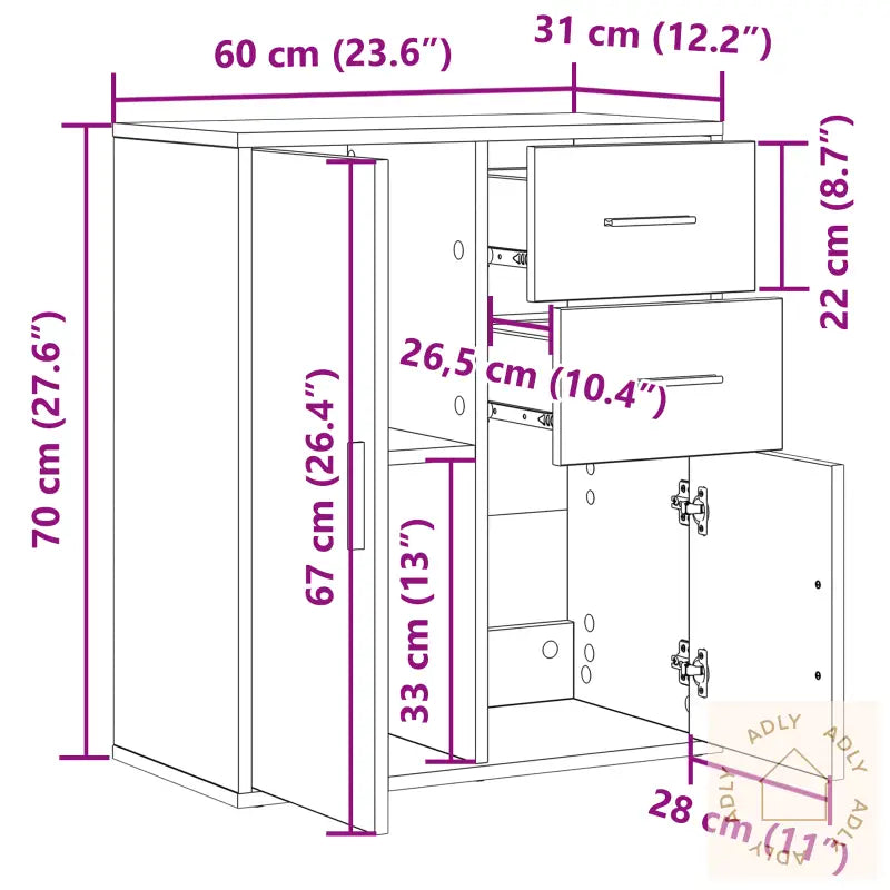 Serviesskap Gammelt Tre 60 X 31 X 70 Cm Konstruert Tre