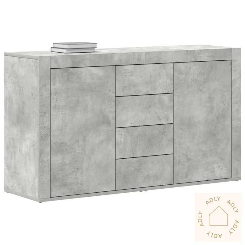 Skap Betonggrå Konstruert Tre 120 X 36 X 69 Cm Oppbevaring