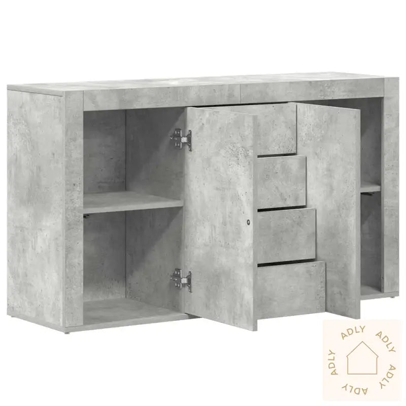 Skap Betonggrå Konstruert Tre 120 X 36 X 69 Cm Oppbevaring