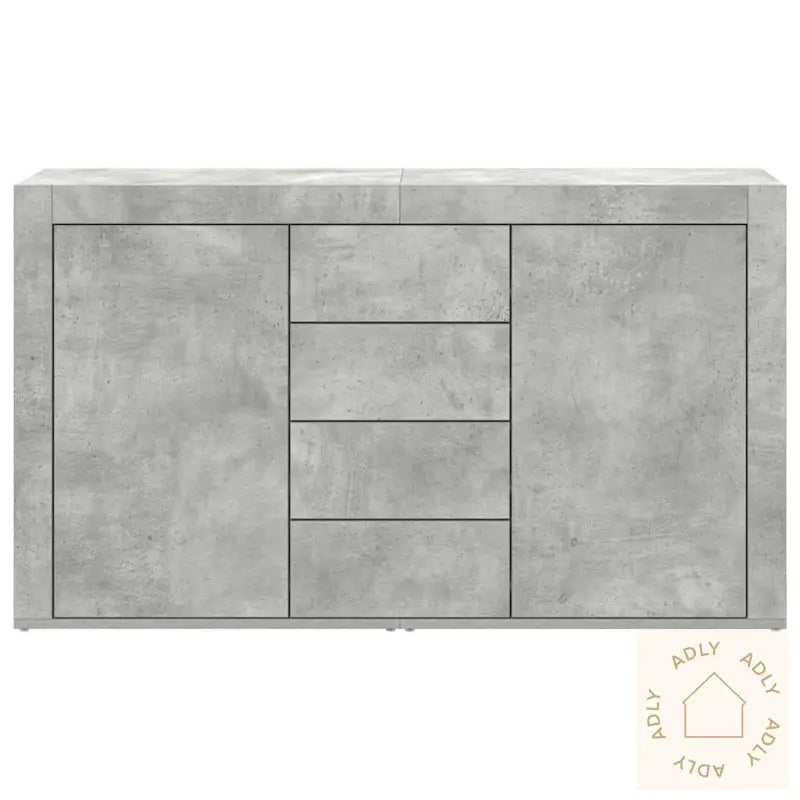 Skap Betonggrå Konstruert Tre 120 X 36 X 69 Cm Oppbevaring